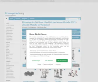 Fitnessgeraete.org(Fitnessgeräte Test &amp; Vergleich 04/2022) Screenshot