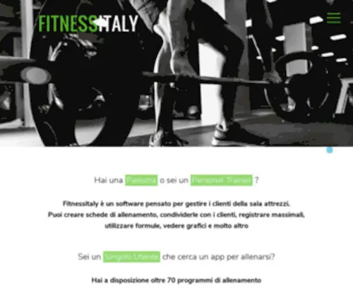 Fitnessitaly.com(Software schede allenamento palestra) Screenshot