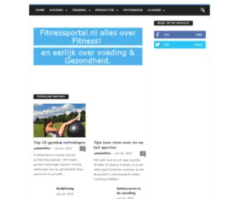 Fitnessportal.nl(Deze domeinnaam) Screenshot