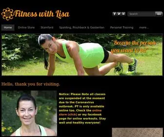 Fitnesswithlisa.co.uk(Fitness with Lisa) Screenshot