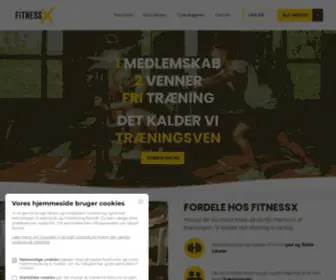 Fitnessx.dk(Træn fri fitness og hold i alle centre. Træn to. Betal for én) Screenshot