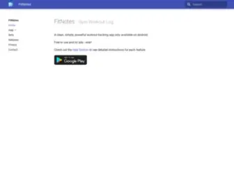 Fitnotesapp.com(Gym Workout Log App) Screenshot