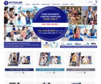 Fitour.com(Nationally recognized certifications and workshops for fitness professionals) Screenshot