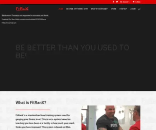Fitranx.com(Revolutionary Fitness Ranking System) Screenshot