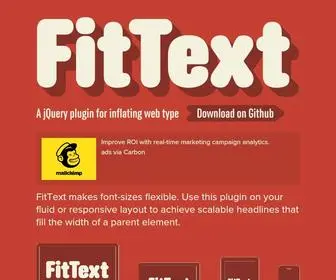 Fittextjs.com(A plugin for inflating web type) Screenshot