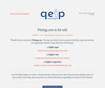 Fitting.com(Brands.com High End Domains) Screenshot