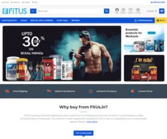 Fitus.in(Buy health & body building nutrition supplements i fitus) Screenshot