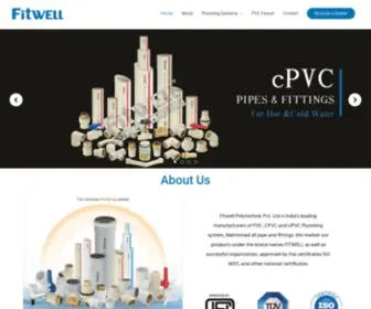 Fitwellpipefitting.com(Fitwell Polytechink PVT.LTD is India's leading Manufacturers of CPVC and UPVC Plumbing System) Screenshot