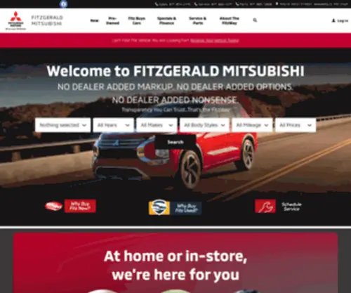 Fitzgeraldmitsubishi.com(New Mitsubishi and Used Cars For Sale in ANNAPOLIS) Screenshot