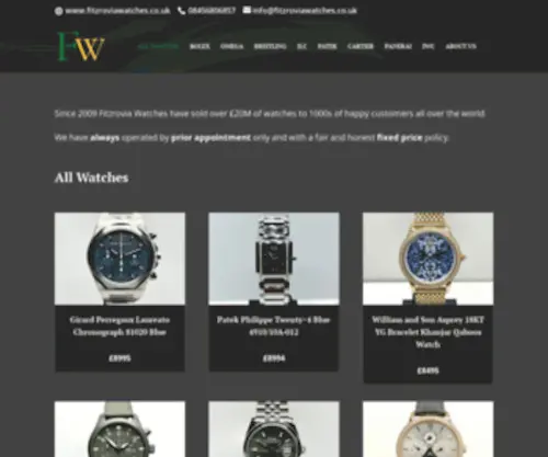 Fitzroviawatches.co.uk(Fitzrovia Watches) Screenshot