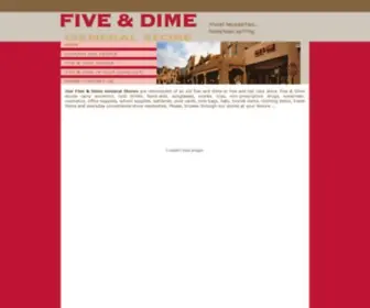 Fiveanddimegs.com(Five and Dime General Store) Screenshot