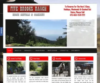 Fivebrooks.com(Horse Rental) Screenshot