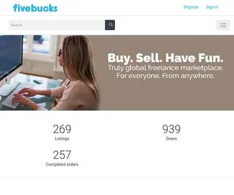 Fivebucks.com(Fivebucks) Screenshot