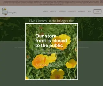 Fiveflavorsherbs.com(Five Flavors Herbs) Screenshot