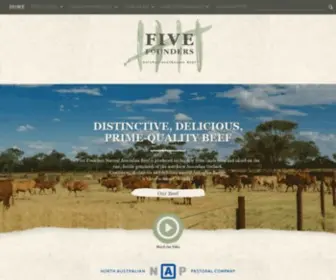 Fivefounders.com.au(Five Founders Natural Australian Beef) Screenshot