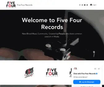 Fivefourrecords.com(Five Four Records) Screenshot