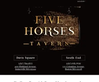 Fivehorsestavern.com(Five Horses Tavern) Screenshot