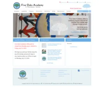 Fiveoaksacademy.com(Five Oaks Academy Montessori School) Screenshot