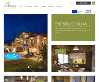 Fivesensesvillas.gr(Πολυτελείς κατοικίες) Screenshot