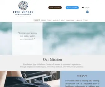 Fivesenseswellness.com(Five Senses Spa & Wellness Centre) Screenshot