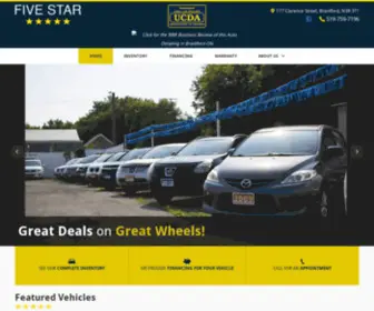 Fivestarauto.ca(Five Star Auto) Screenshot