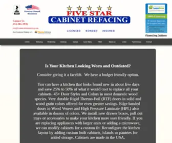 Fivestarcabinetrefacing.com(Cabinet Refacing) Screenshot