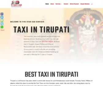 Fivestarcabservices.com(Taxi in Tirupati) Screenshot