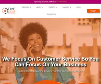 Fivestarcallcenters.com(Five Star Call Centers Services & Solutions) Screenshot
