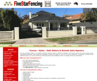 Fivestarfencing.com.au(Five Star Fencing) Screenshot