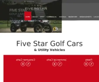 Fivestargolfcars.com(Five Star Golf Cars & Utility Vehicles) Screenshot