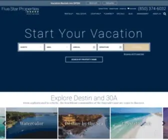 Fivestargulfrentals.com(Book 30A & Destin Florida Vacation Rentals) Screenshot