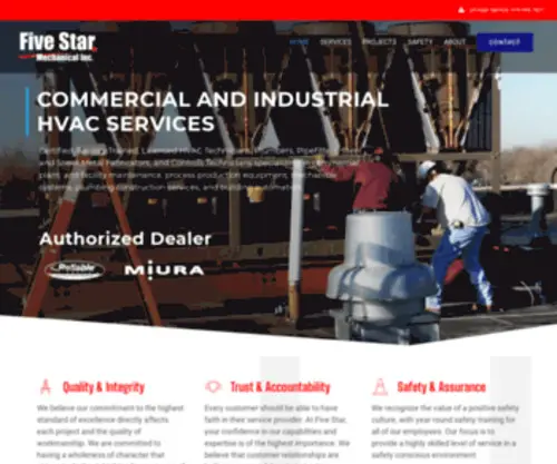 Fivestarks.com(Commercial HVAC) Screenshot