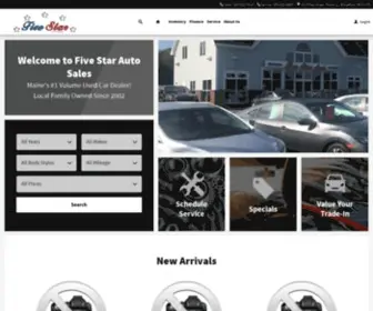 Fivestarmaine.com(Five Star Auto Sales) Screenshot