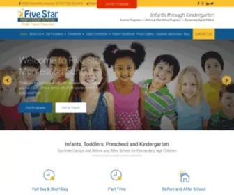 Fivestarmontessori.com(Schools for Kids) Screenshot