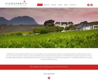 Fivestarpr.co.za(Hospitality and Luxury Travel Specialists) Screenshot