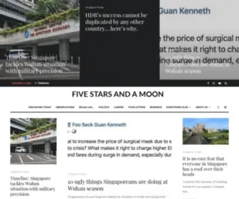 Fivestarsandamoon.com(A Magazine about Singapore) Screenshot