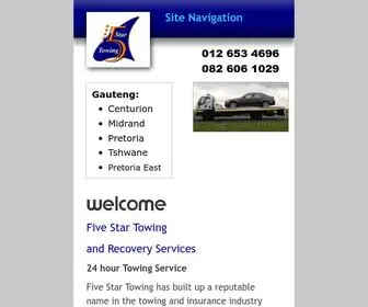 Fivestartowing.co.za(Five Star Towing and Recovery Services) Screenshot