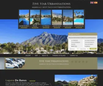 Fivestarurbanisations.com(Marbella's Most Exclusive Urbanisations) Screenshot