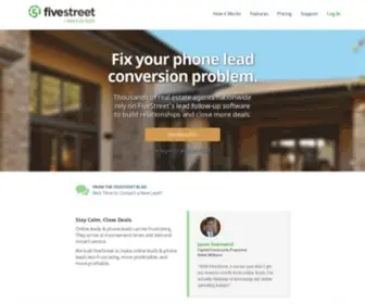 Fivestreet.com(Lead Consolidation & Response Software for Top Real Estate Teams and Brokers) Screenshot