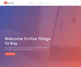 Fivethingstobuy.in(Five Things To Buy) Screenshot