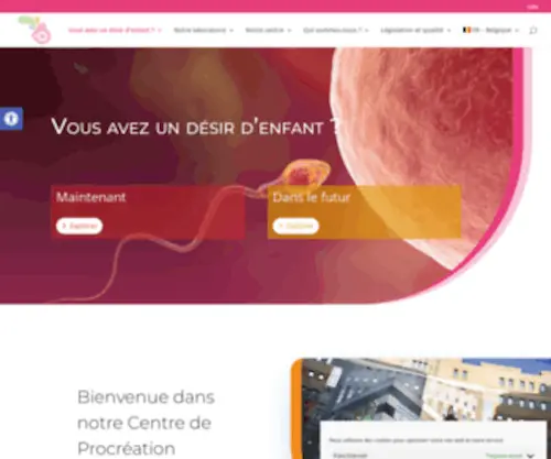 Fivette.be(Centre de Procréation Médicalement Assistée du CHU Saint) Screenshot