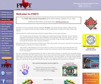 Fiwt.com(Federation of Insurance Women of Texas) Screenshot