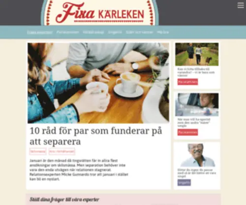 Fixakarleken.se(Fixa kärleken) Screenshot