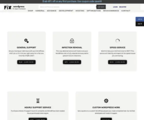 Fixawordpress.com(Fix A Wordpress Site) Screenshot