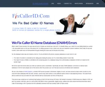 Fixcallerid.com(Caller id repair) Screenshot