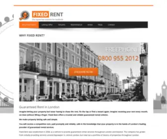 Fixedrent.co.uk(Guaranteed rent in London. Fixed Rent) Screenshot