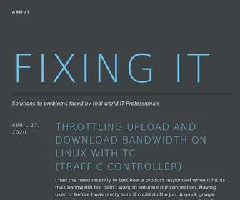 Fixingitpro.com(Solutions to problems faced by real world IT Professionals) Screenshot