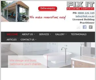 Fixitchristchurch.co.nz(Fix It Christchurch Building Renovations) Screenshot