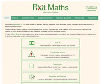 Fixitmaths.com(Fixitmaths) Screenshot