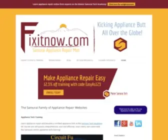 Fixitnow.com(Samurai Appliance Repair Man) Screenshot